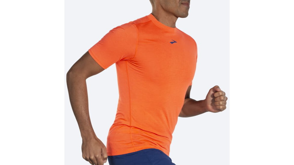 Brooks High Point Short Sleeve T-Shirt - Mens, Bright Orange, Medium, 211475836.030