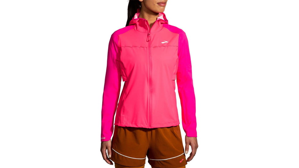 Brooks High Point Waterproof Jacket - Womens, Hyper Pink/Fuchsia, XS, 221608653.020