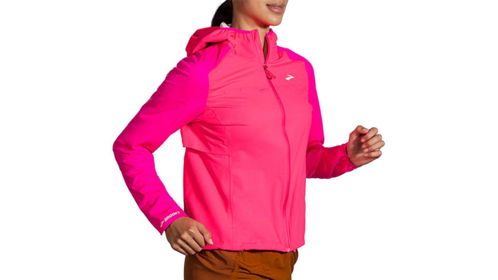 Brooks High Point Waterproof Jacket - Womens, Hyper Pink/Fuchsia, XS, 221608653.020