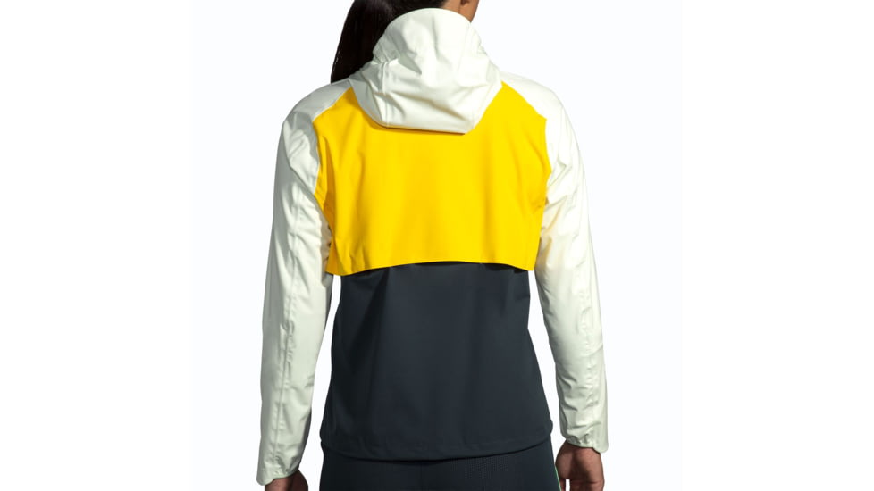 Brooks High Point Waterproof Jacket - Womens, Lemon/Ecru/Glacier Green, Medium, 221608761.030
