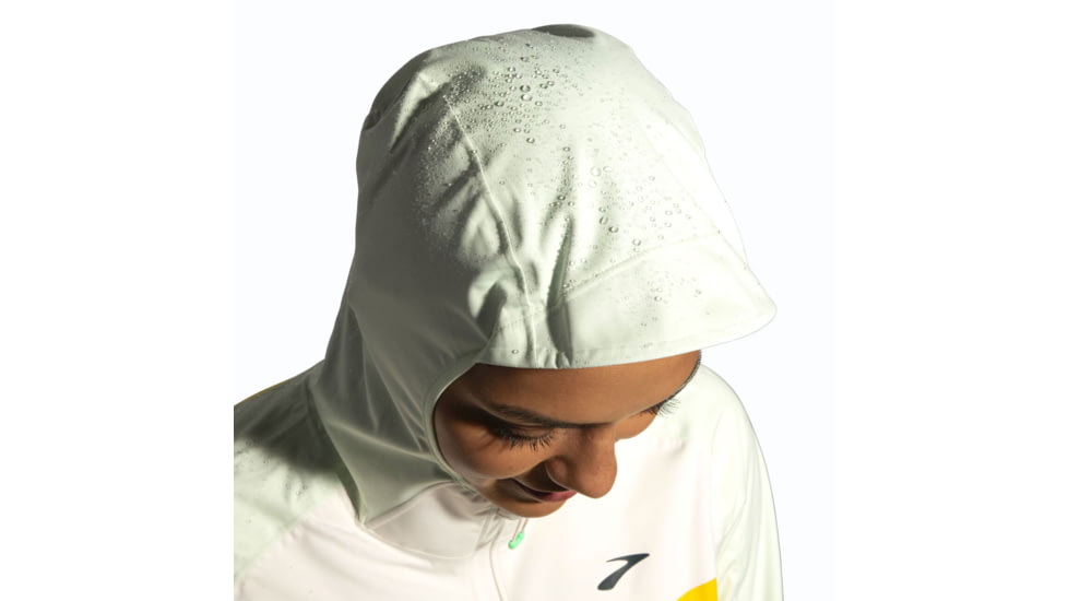 Brooks High Point Waterproof Jacket - Womens, Lemon/Ecru/Glacier Green, Medium, 221608761.030