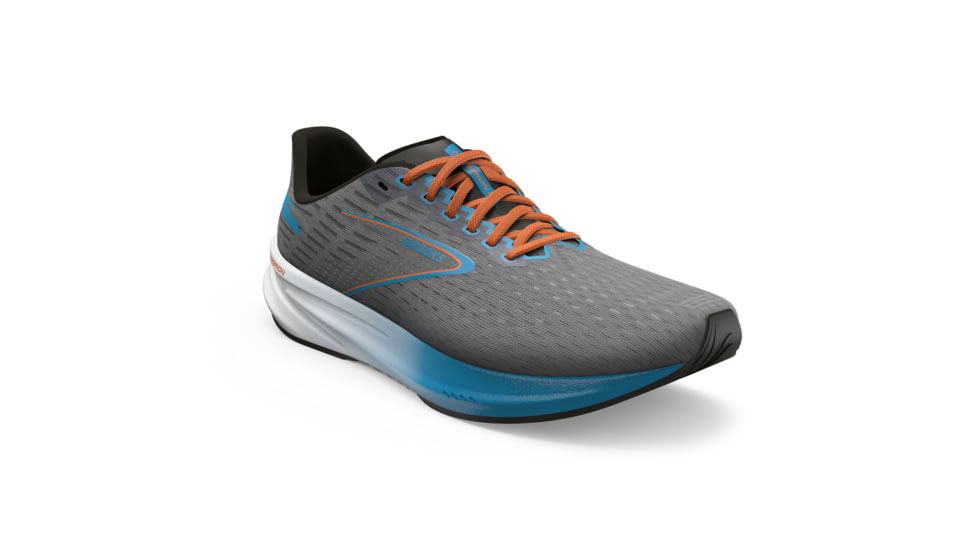 Brooks Hyperion 2 Running Shoes - Mens, Grey/Atomic Blue/Scarlet, 9 Medium, 1104071D020.090