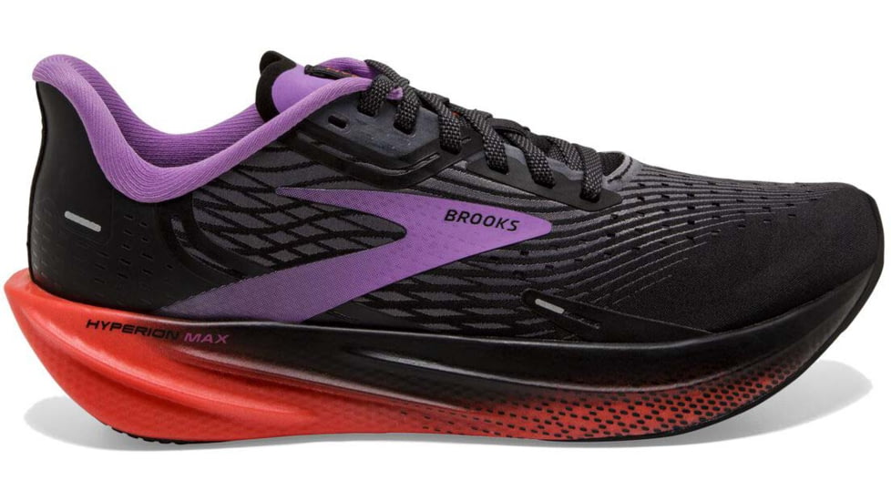 Brooks Hyperion Max Running Shoes - Womens, Medium, Black/Fiesta/Bellflower, 8.0, 1203771B089.080