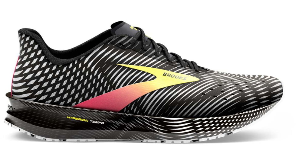 Brooks Hyperion Tempo Running Shoes - Mens, Black/Pink/Yellow, 13.0, 1103391D074.130