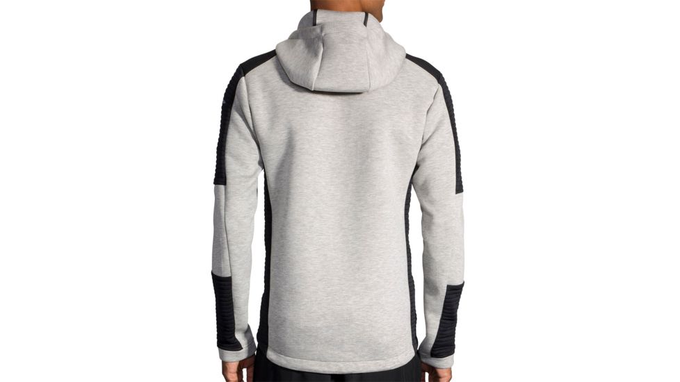 Brooks Interval Hoodie - Mens, Heather Ash/Heather Black, S, 211242031.025