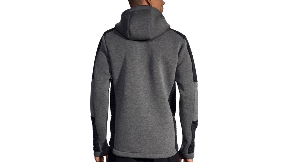 Brooks Interval Hoodie - Mens, Heather Black, M, 211242038.03
