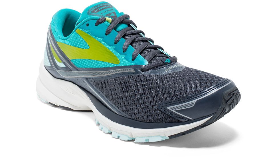Brooks Launch 4 Road Running Shoe - Women's-Anthracite/Ceramic/Lime-Medium-9.5