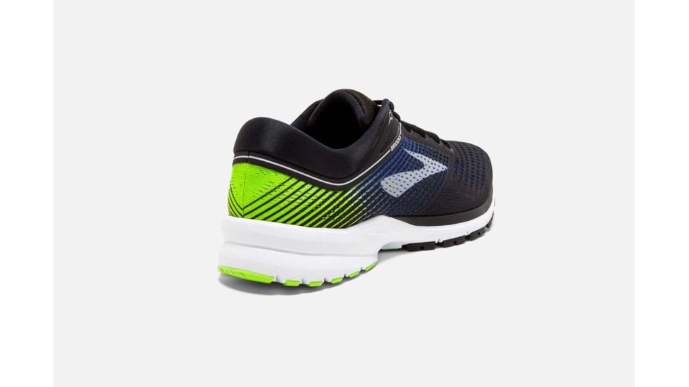 Brooks Launch 5 Mens Road Running Shoes, Black/Blue/Green, 10 US, Medium, 1102781D016.100