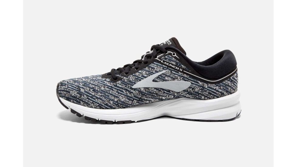 Brooks Launch 5 Mens Road Running Shoes, Black/Ebony/Primer Grey, 11.5 US, Medium, 1102781D039.115