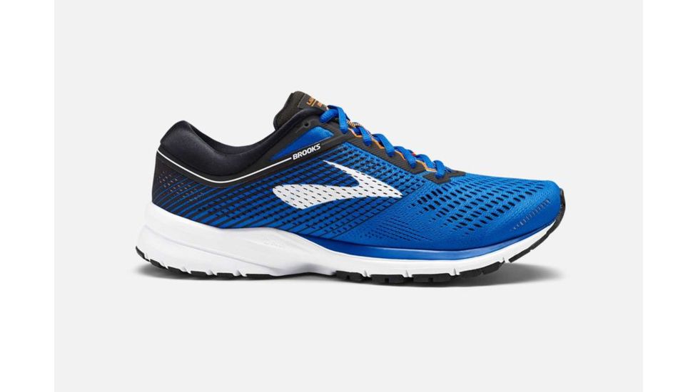 Brooks Launch 5 Mens Road Running Shoes, Blue/Black/Orange, 12.5 US, Medium, 1102781D420.125