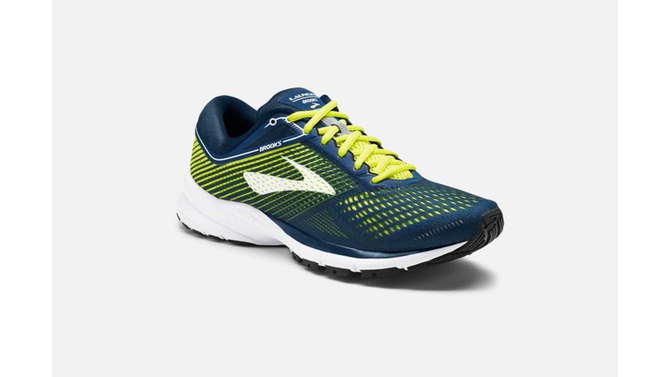 Brooks Launch 5 Mens Road Running Shoes, Blue/Nightlife/White, 8 US, Medium, 1102781D430.080