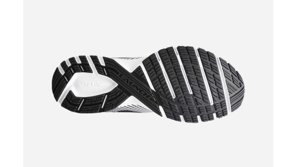 Brooks Launch 5 Mens Road Running Shoes, White/Black/White, 15 US, Medium, 1102781D189.150