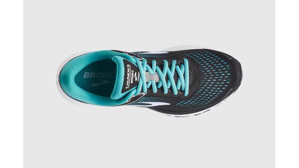 Brooks Launch 5 Womens Road Running Shoes, Black/Teal Green/White, 6 US, Medium, 1202661B003.060