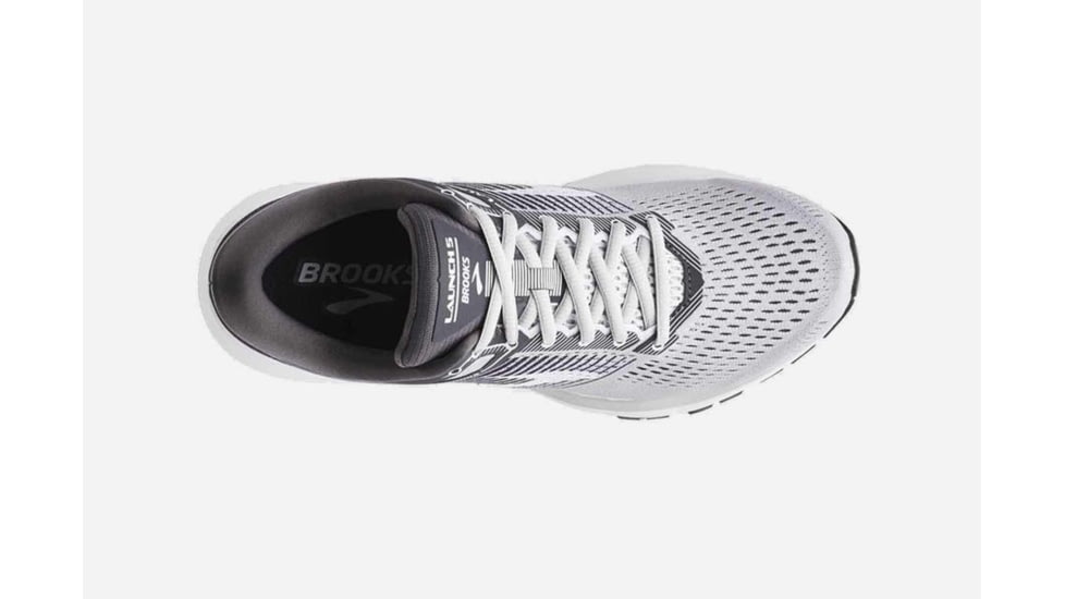 Brooks Launch 5 Womens Road Running Shoes, Grey/Ebony/White, 9 US, Medium, 1202661B178.090