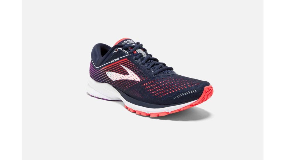 Brooks Launch 5 Womens Road Running Shoes, Navy/Coral/Purple, 9.5 US, Medium, 1202661B460.095