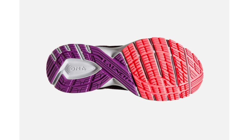 Brooks Launch 5 Womens Road Running Shoes, Navy/Coral/Purple, 9.5 US, Medium, 1202661B460.095