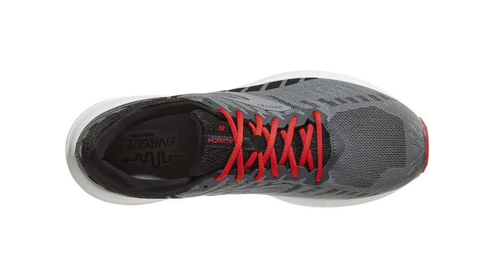 Brooks Launch 6 Road Running Shoes - Mens, Ebony/Black/Cherry, Medium, 10.5, 1102971D071.105
