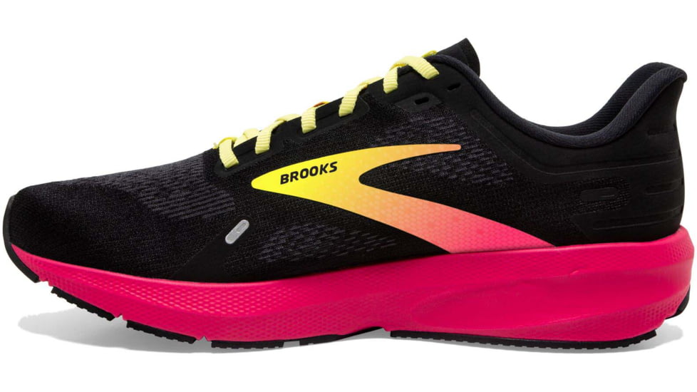 Brooks Launch 9 Running Shoes - Mens, Black/Pink/Yellow, 14.0, 1103861D016.140