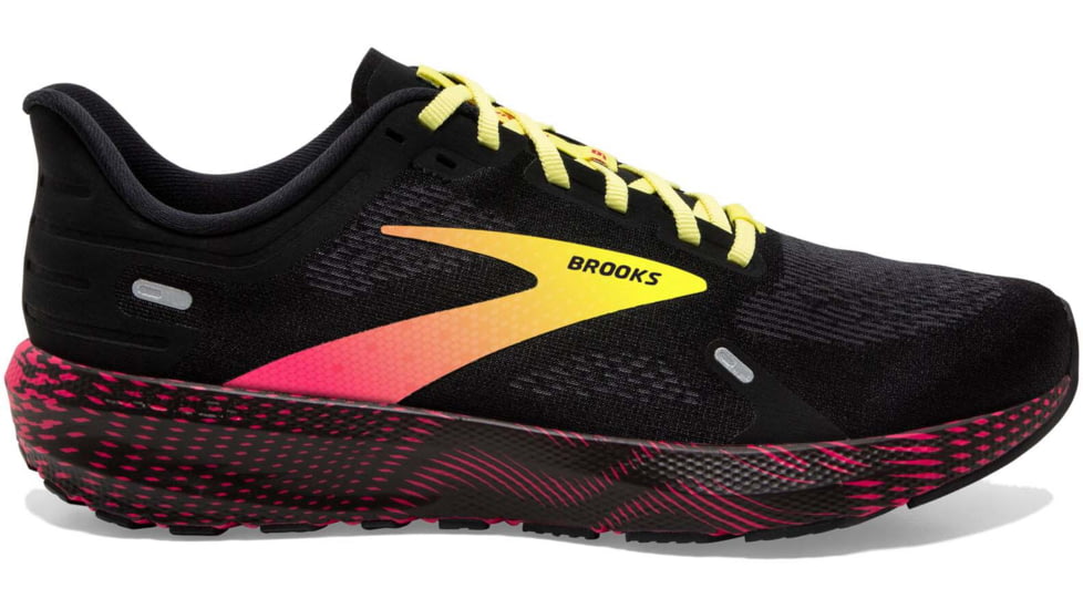 Brooks Launch 9 Running Shoes - Mens, Black/Pink/Yellow, 14.0, 1103861D016.140