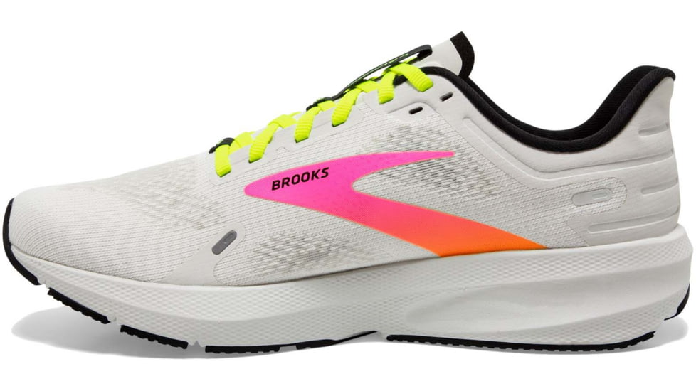 Brooks Launch 9 Running Shoes - Mens, White/Pink/Nightlife, 10.5, 1103861D148.105