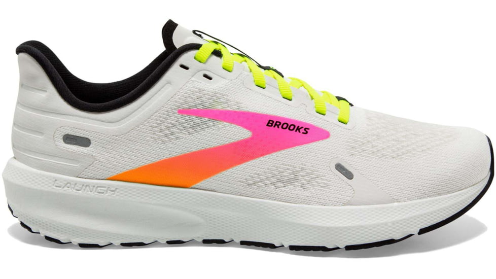 Brooks Launch 9 Running Shoes - Mens, White/Pink/Nightlife, 10.5, 1103861D148.105