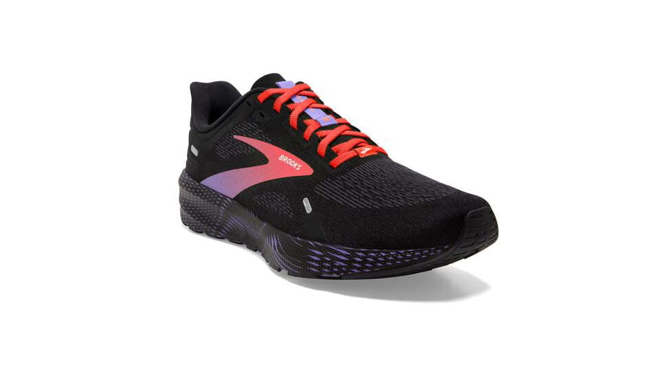 Brooks Launch 9 Running Shoes - Womens, Medium, Black/Coral/Purple, 10.5, 1203731B026.105