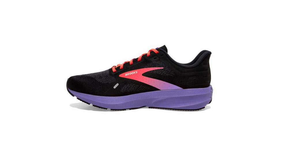 Brooks Launch 9 Running Shoes - Womens, Medium, Black/Coral/Purple, 10.5, 1203731B026.105