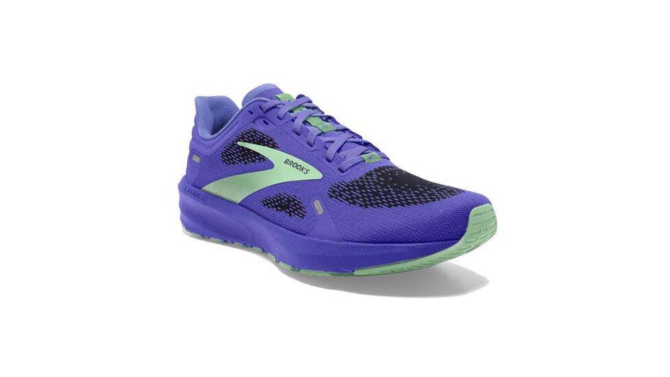 Brooks Launch 9 Running Shoes - Womens, Medium, Blue Iris/Ebony/Green, 9.5, 1203731B525.095