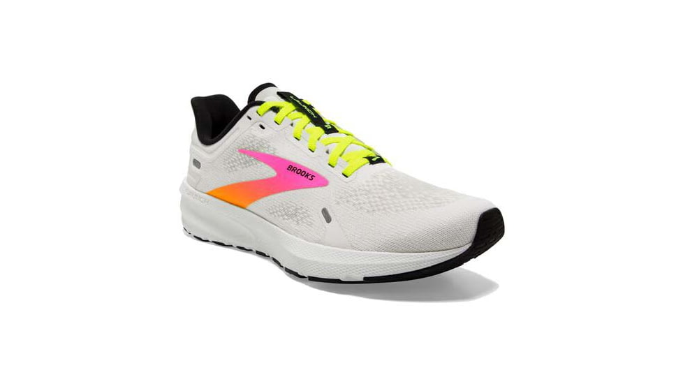 Brooks Launch 9 Running Shoes - Womens, Medium, White/Pink/Nightlife, 5.0, 1203731B148.050