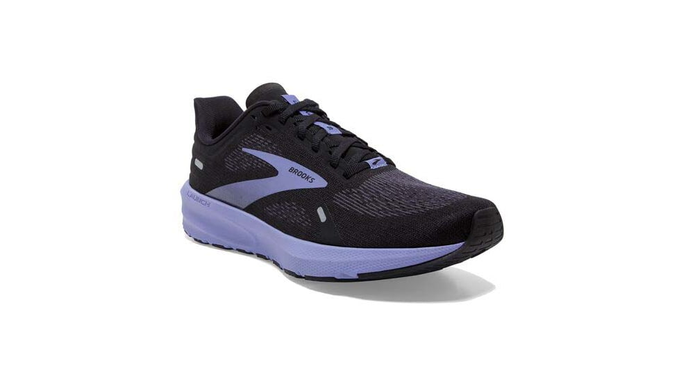Brooks Launch 9 Running Shoes - Womens, Wide, Black/Ebony/Purple, 10.5, 1203731D060.105