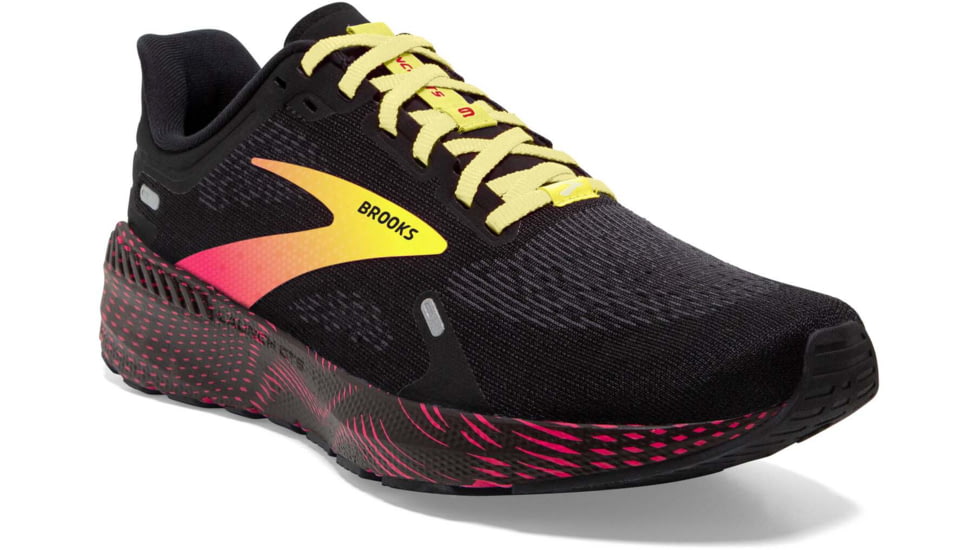 Brooks Launch GTS 9 Running Shoes - Mens, Black/Pink/Yellow, 13.0, 1103871D016.130
