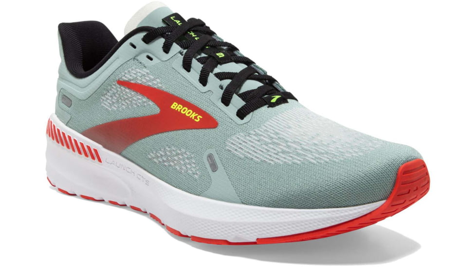 Brooks Launch GTS 9 Running Shoes - Mens, Blue Surf/Black/Cherry Tomato, 13.0, 1103871D413.130