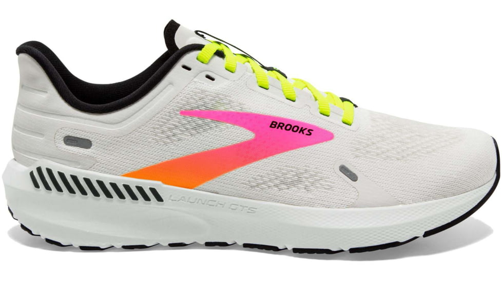 Brooks Launch GTS 9 Running Shoes - Mens, White/Pink/Nightlife, 8.0, 1103871D148.080