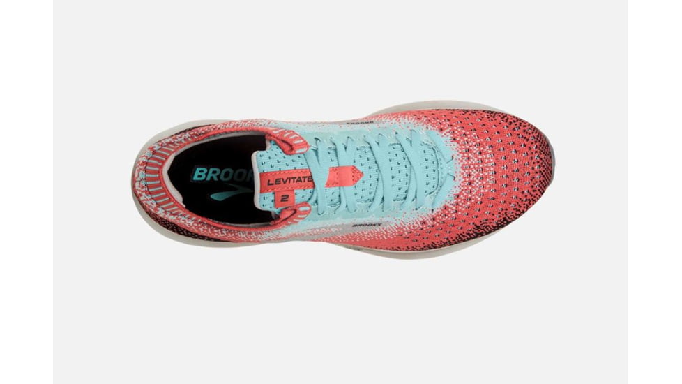 Brooks Levitate 2 Womens Road Running Shoes, Coral/Blue/Black, 12 US, Medium, 1202791B872.120