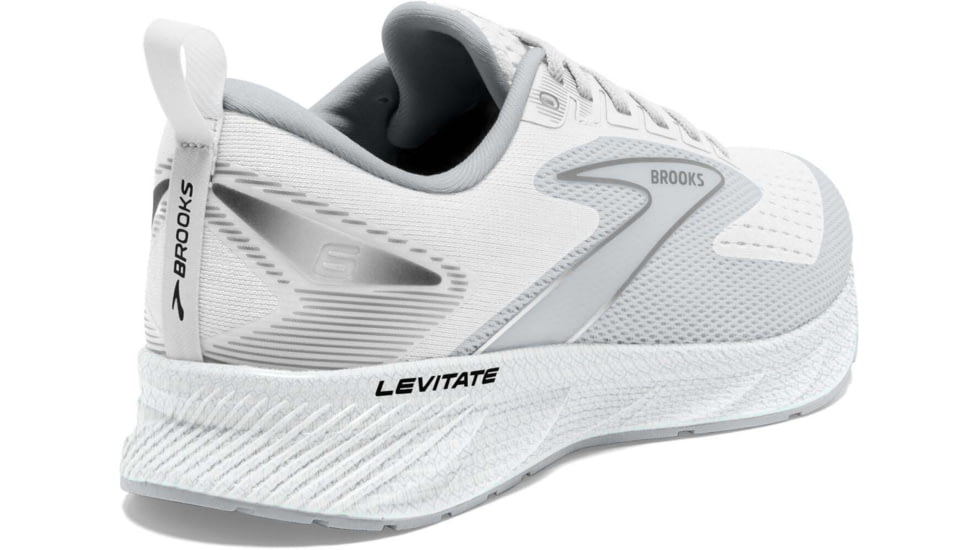 Brooks Levitate 6 Running Shoes - Mens, Bright White/Oyster Mushroom, 12.0, 1103951D126.120