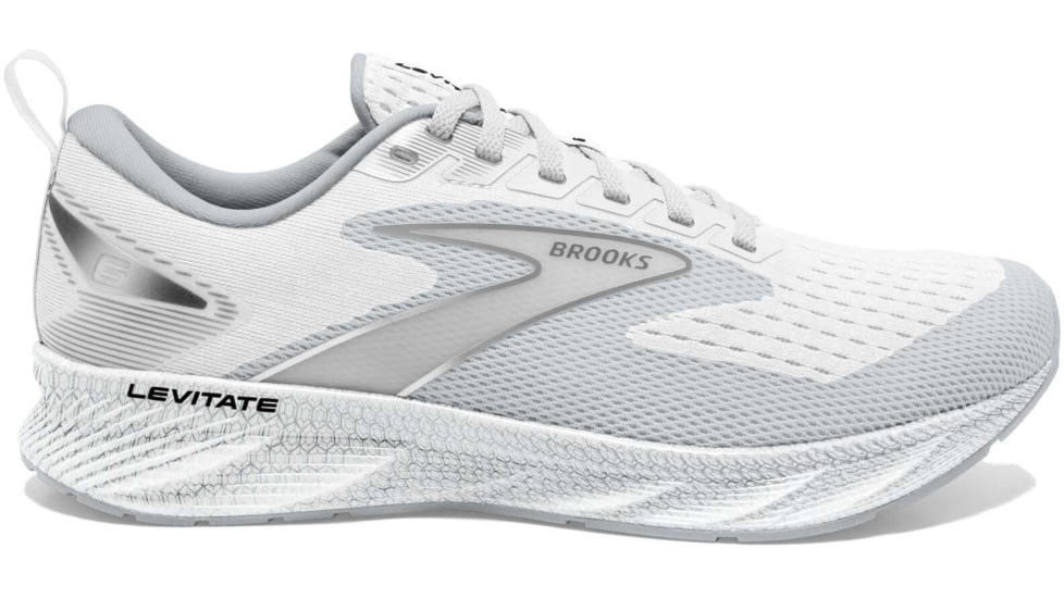 Brooks Levitate 6 Running Shoes - Mens, Bright White/Oyster Mushroom, 12.0, 1103951D126.120