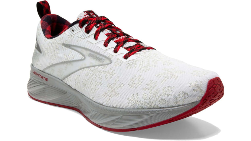 Brooks Levitate 6 Running Shoes - Mens, White/Red/Silver, 10.0, 1103951D192.100