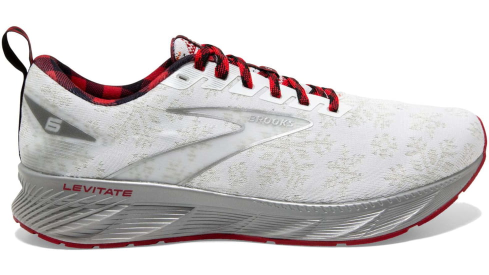 Brooks Levitate 6 Running Shoes - Mens, White/Red/Silver, 10.0, 1103951D192.100