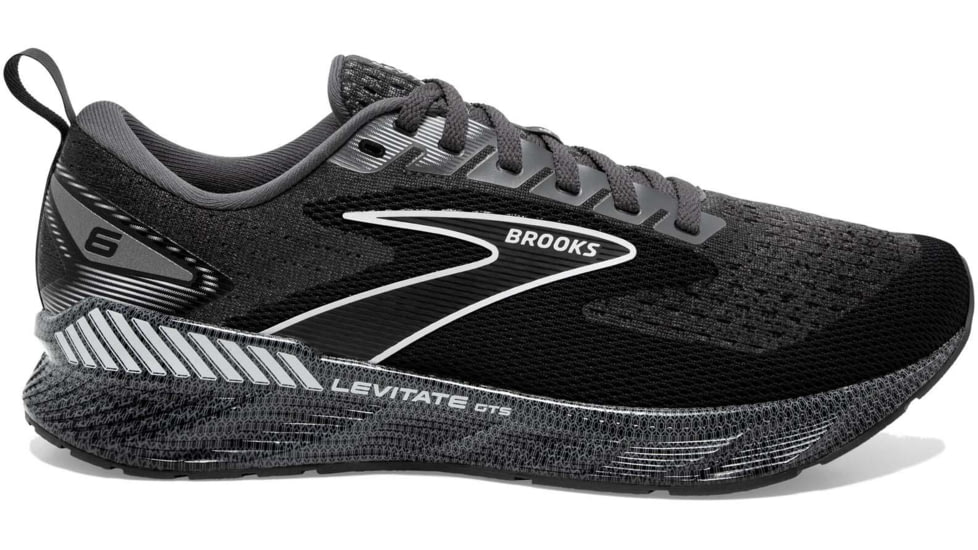 Brooks Levitate GTS 6 Running Shoes - Mens, Blackened Pearl/Ebony/White, 7.0, 1103961D088.070