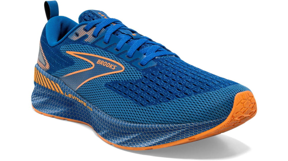 Brooks Levitate GTS 6 Running Shoes - Mens, Classic Blue/Orange, 9.5, 1103961D405.095