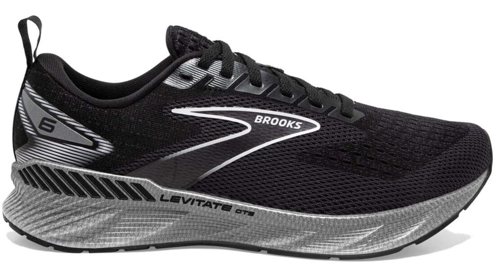 Brooks Levitate GTS 6 Running Shoes - Womens, Medium, Black/Blackened Pearl/White, 9.0, 1203841B039.090