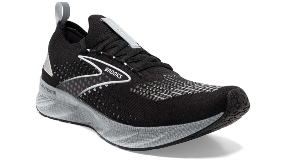 Brooks Levitate StealthFit 6 Running Shoes - Mens, Black/Grey/Oyster, 7.5, 1103971D046.075
