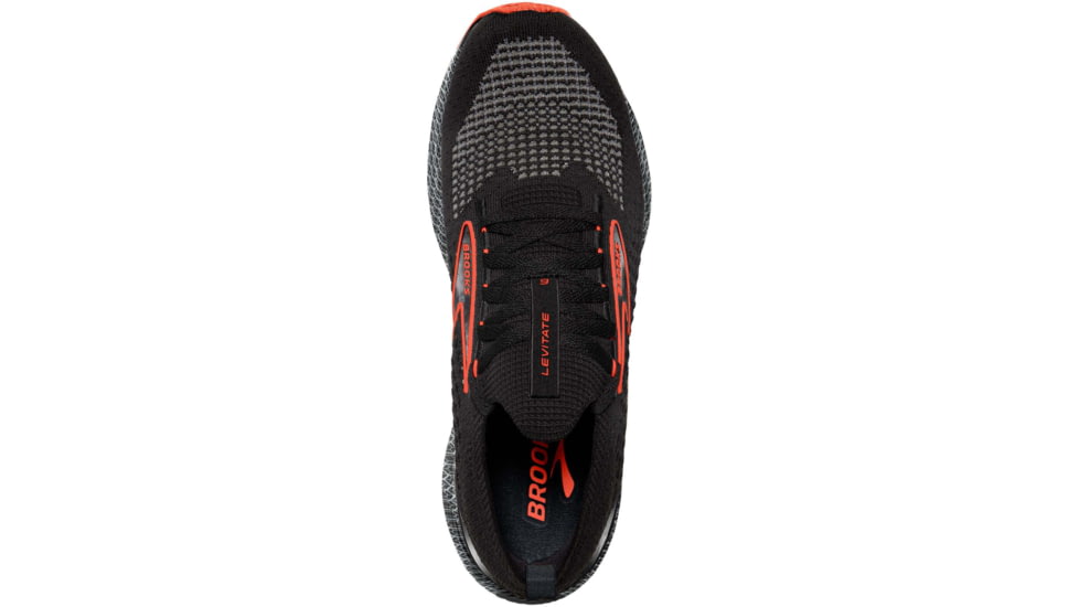 Brooks Levitate StealthFit 6 Running Shoes - Mens, Black/Spicy Orange, 8.5, 1103971D090.085
