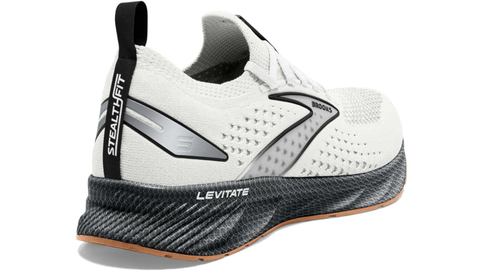 Brooks Levitate StealthFit 6 Running Shoes - Mens, White/Black, 15.0, 1103971D121.150