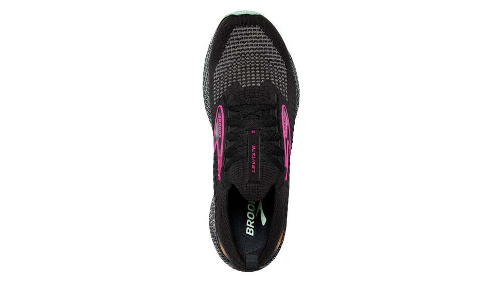 Brooks Levitate StealthFit 6 Running Shoes - Womens, Medium, Black/Pink, 12.0, 1203851B011.120