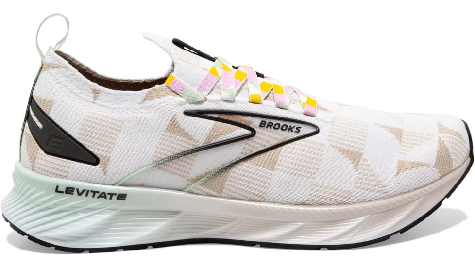Brooks Levitate StealthFit 6 Running Shoes - Mens, White/Silver Lining/Green, 11.5, 1103971D141.115