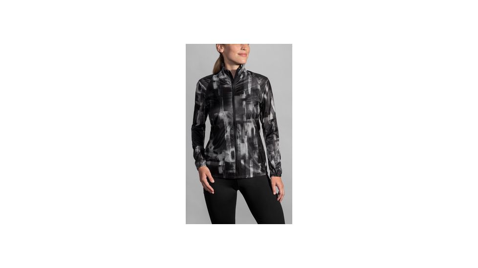 Brooks LSD Jacket - Womens, White Pulse/Black, Large, 221135182.035