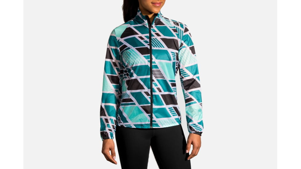 Brooks LSD Women's Running Jacket, Ocean Wave/Black, 2XL 221135-Ocean Wave/Black-XXL