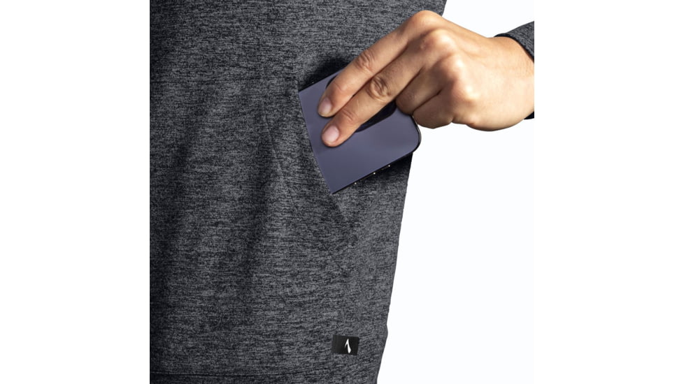 Brooks Luxe Hoodie - Womens, Htr Black, Large, 221665090.035