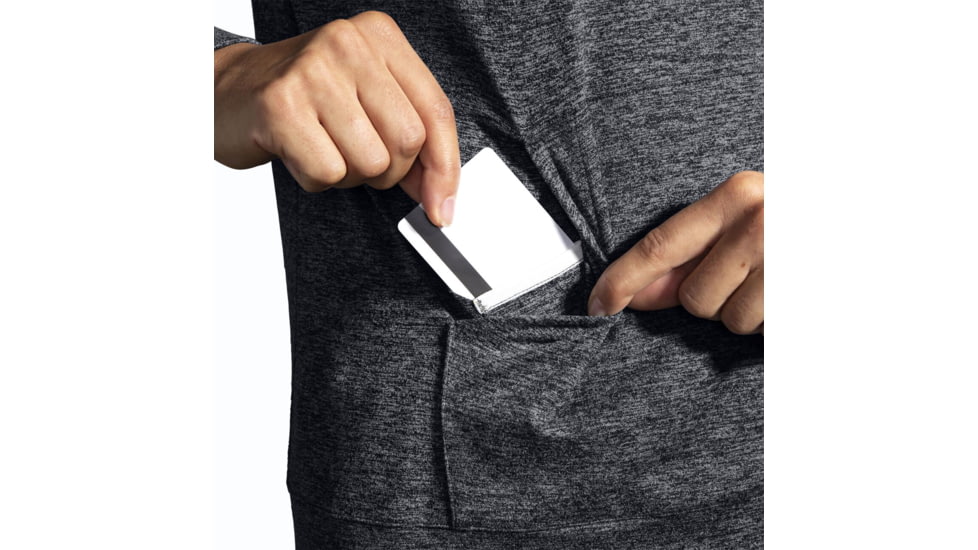 Brooks Luxe Hoodie - Womens, Htr Black, Large, 221665090.035